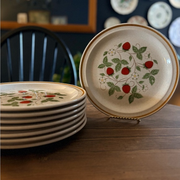 JCPenney Strawberry Vine Dinner Plate Set - Red Green Cream